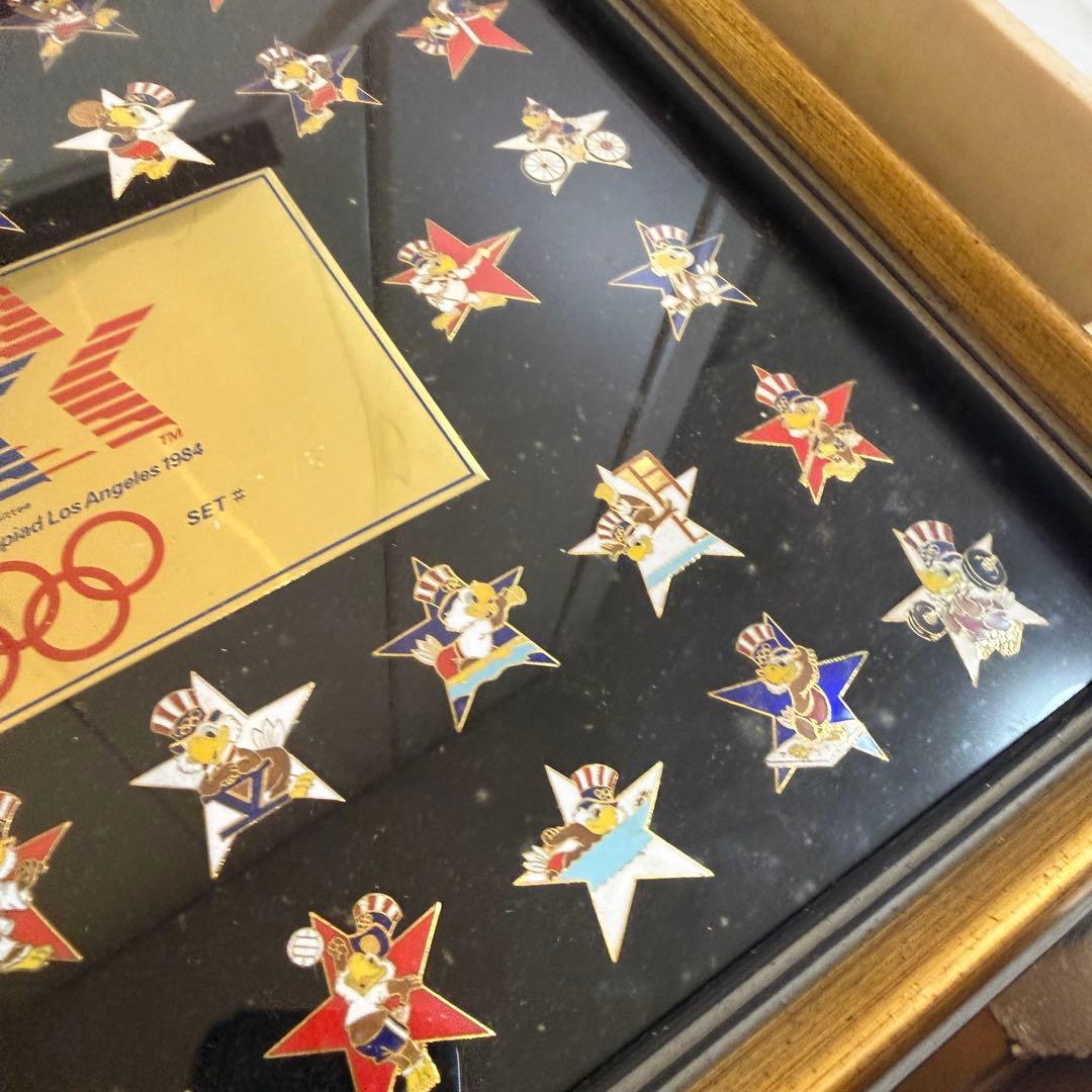 1984 ロサンゼルス五輪 限定ピンバッジ額装セット シリアル入り