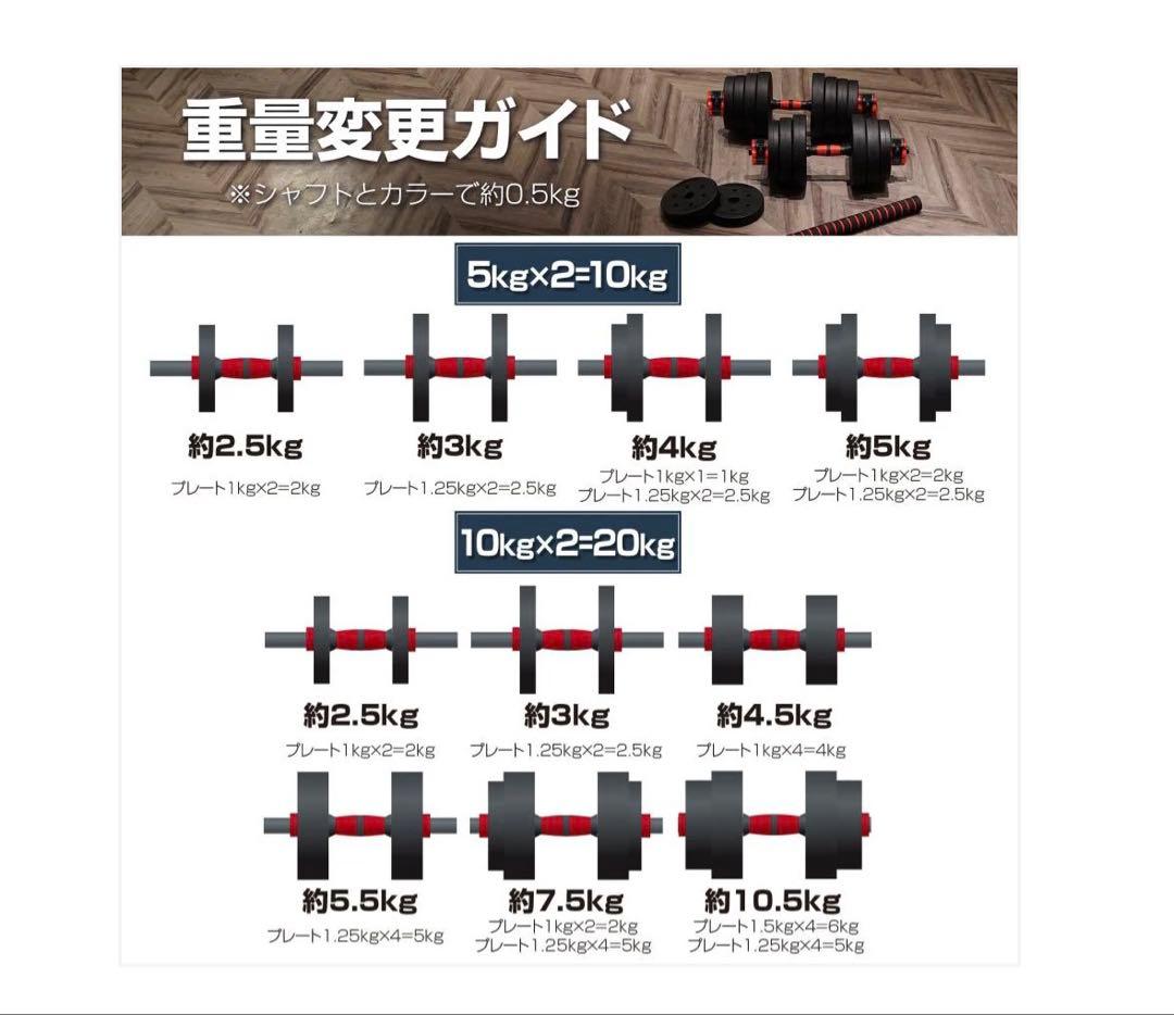 #2512　ダンベル高性能40kgセット 可変式最大40kg 2024年モデル
