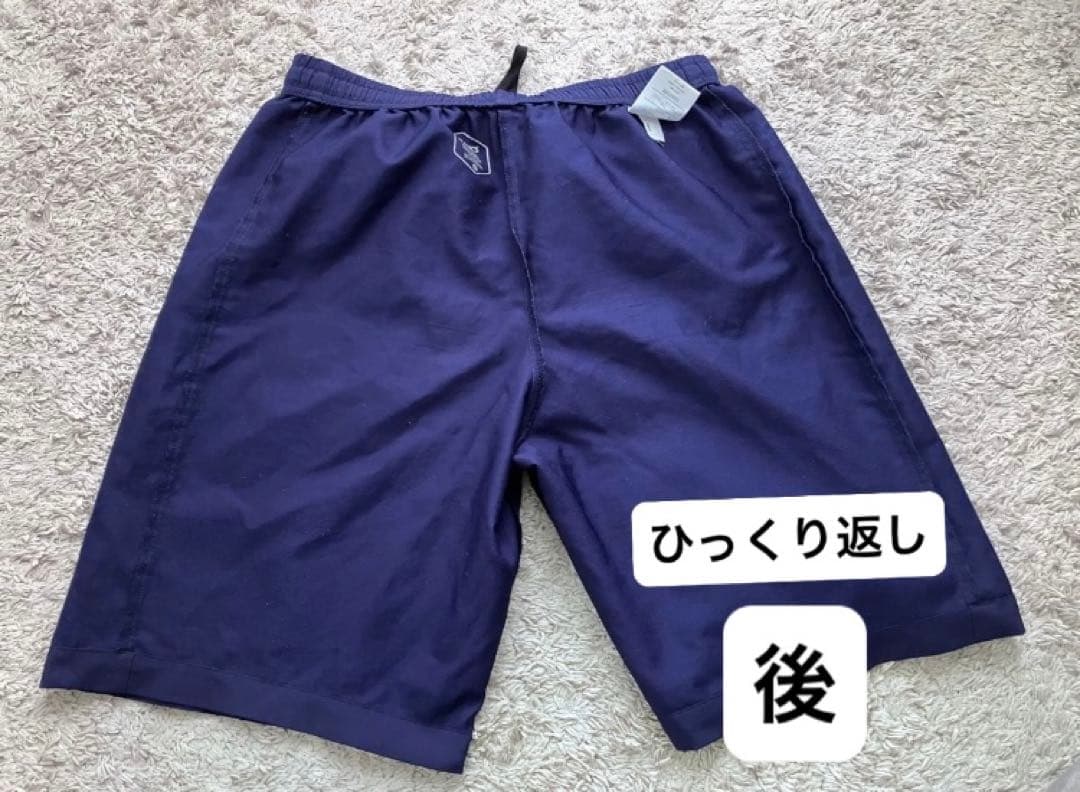 2XL アシックス JAPAN代表　レスリングチーム　ハーフパンツ ネイビー