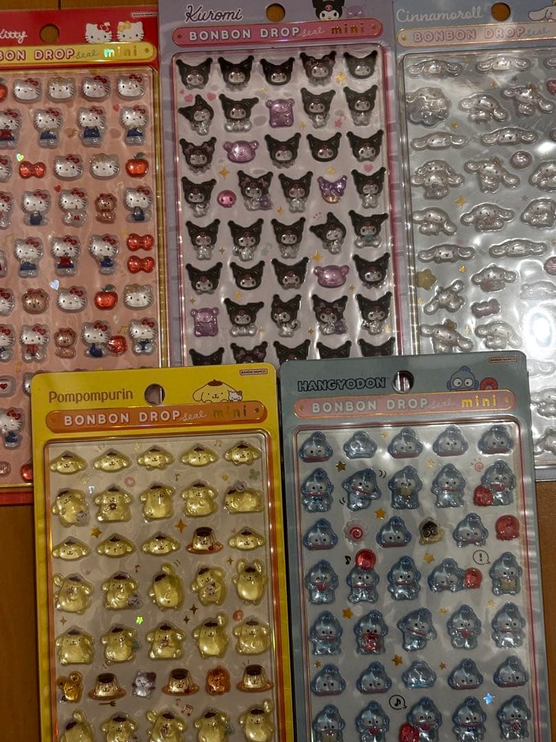 サンリオミニ　ボンボンドロップシール　5点セット