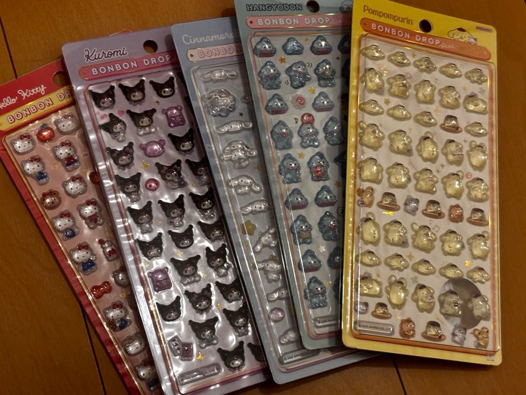 サンリオミニ　ボンボンドロップシール　5点セット
