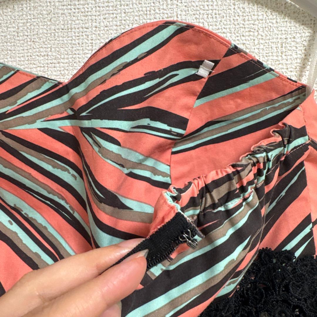 マウナロア　フラダンス用葉柄ストラップレスドレス