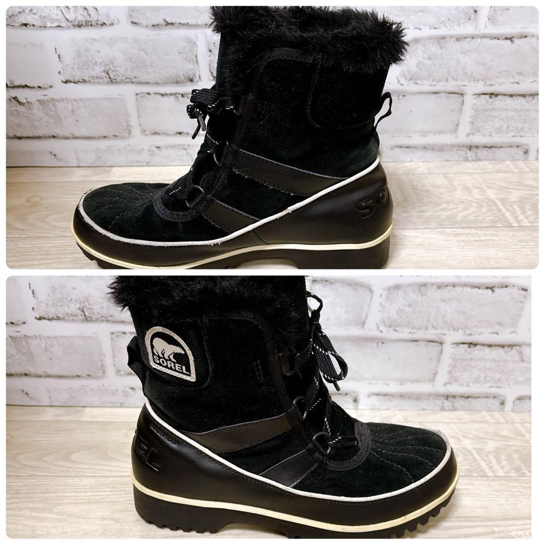 【SOREL】 ソレル （24cm） Tivoli II 防水スエードブーツ 黒