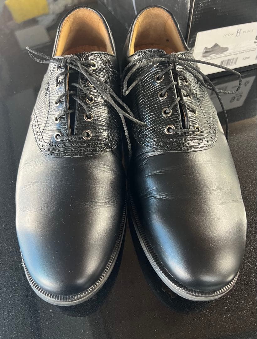 美品　FootJoy Icon Black ゴルフシューズ
