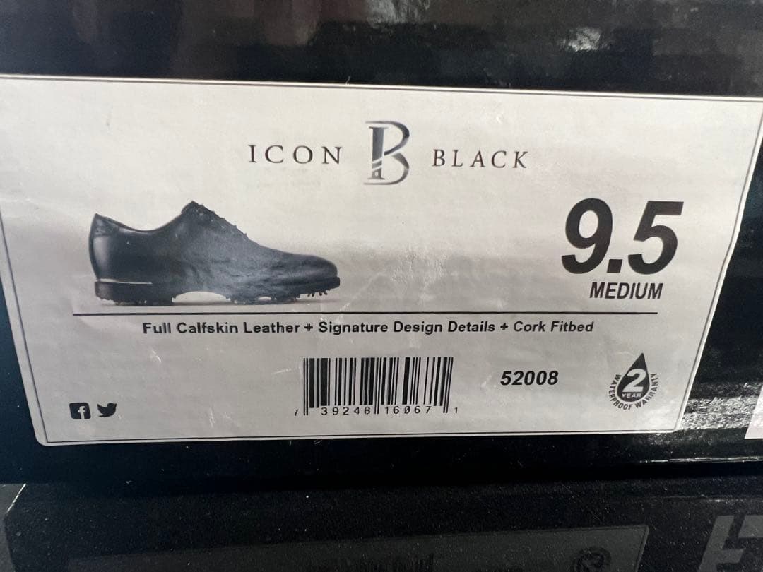 美品　FootJoy Icon Black ゴルフシューズ