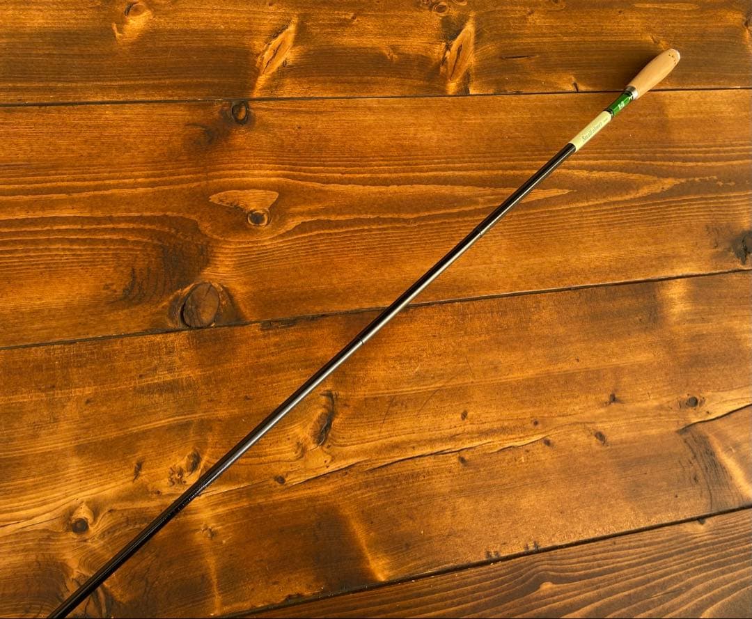 小物釣り竿　タナゴ竿　グリーン×ホワイト　180cm ウッドグリップ　振り出し竿