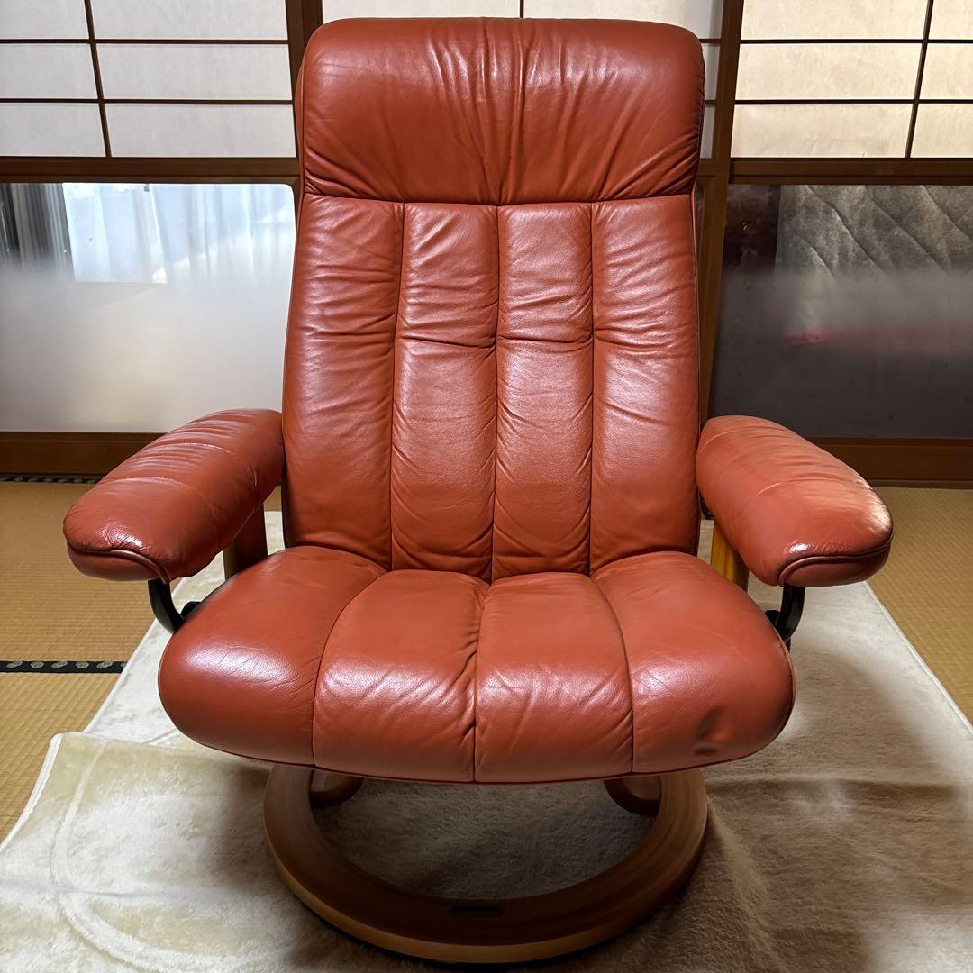 美品　エコーネス ストレスレス コン サル 本革リクライニングチェア