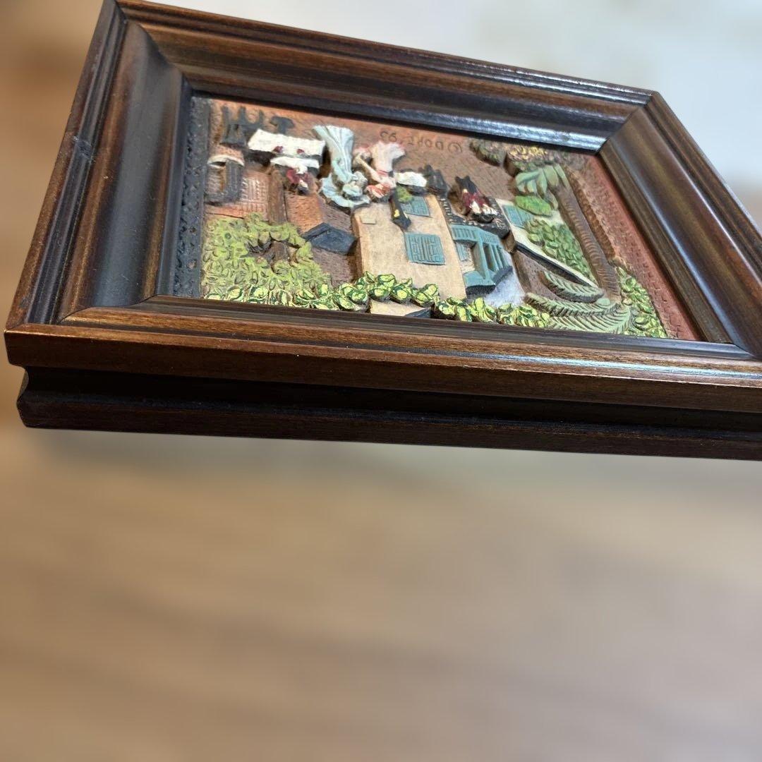 高級Hand Painted Woodgraph DORE’93 木彫り