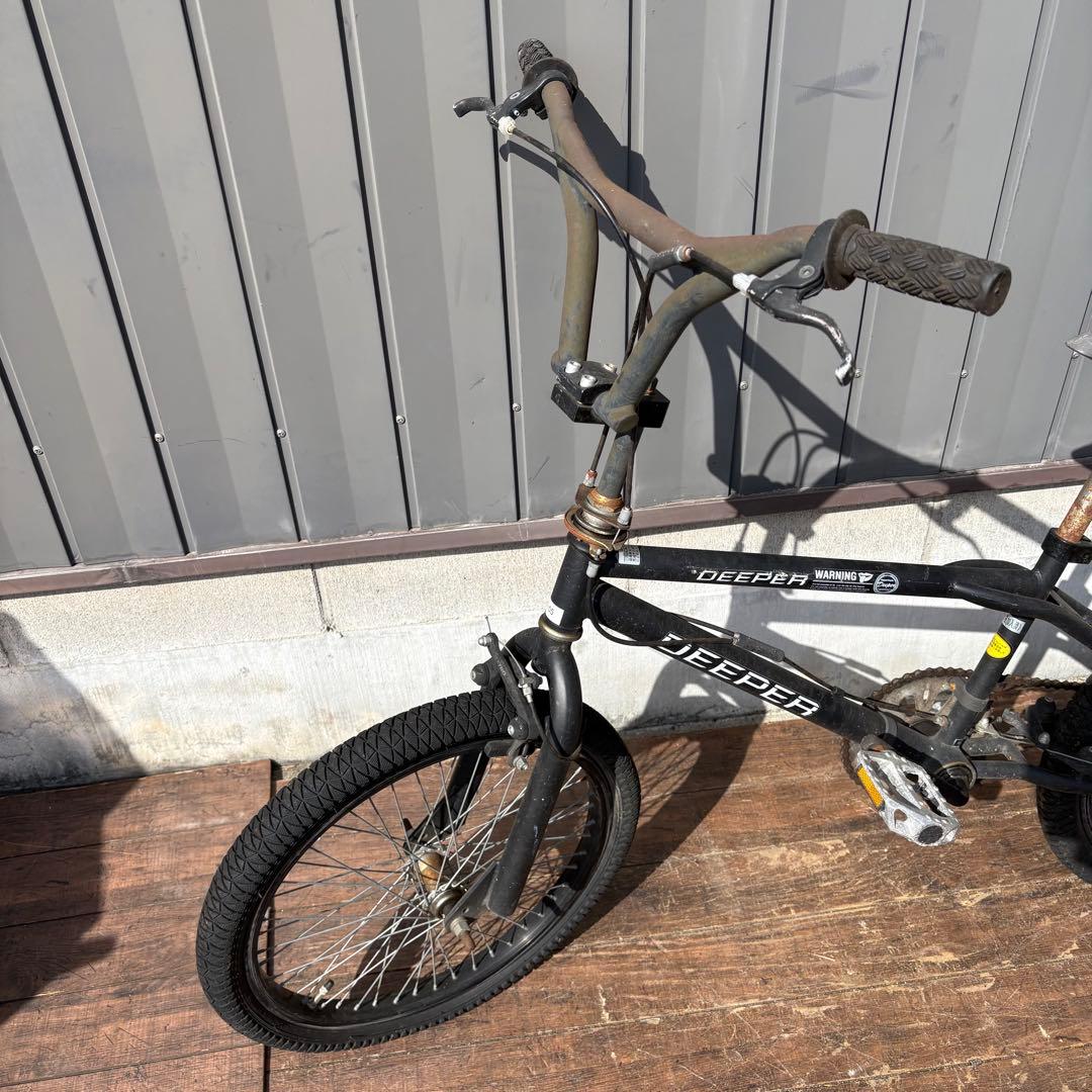 DEEPER BMX 20インチ 自転車 ブラック ジャンク扱い サドル破れ