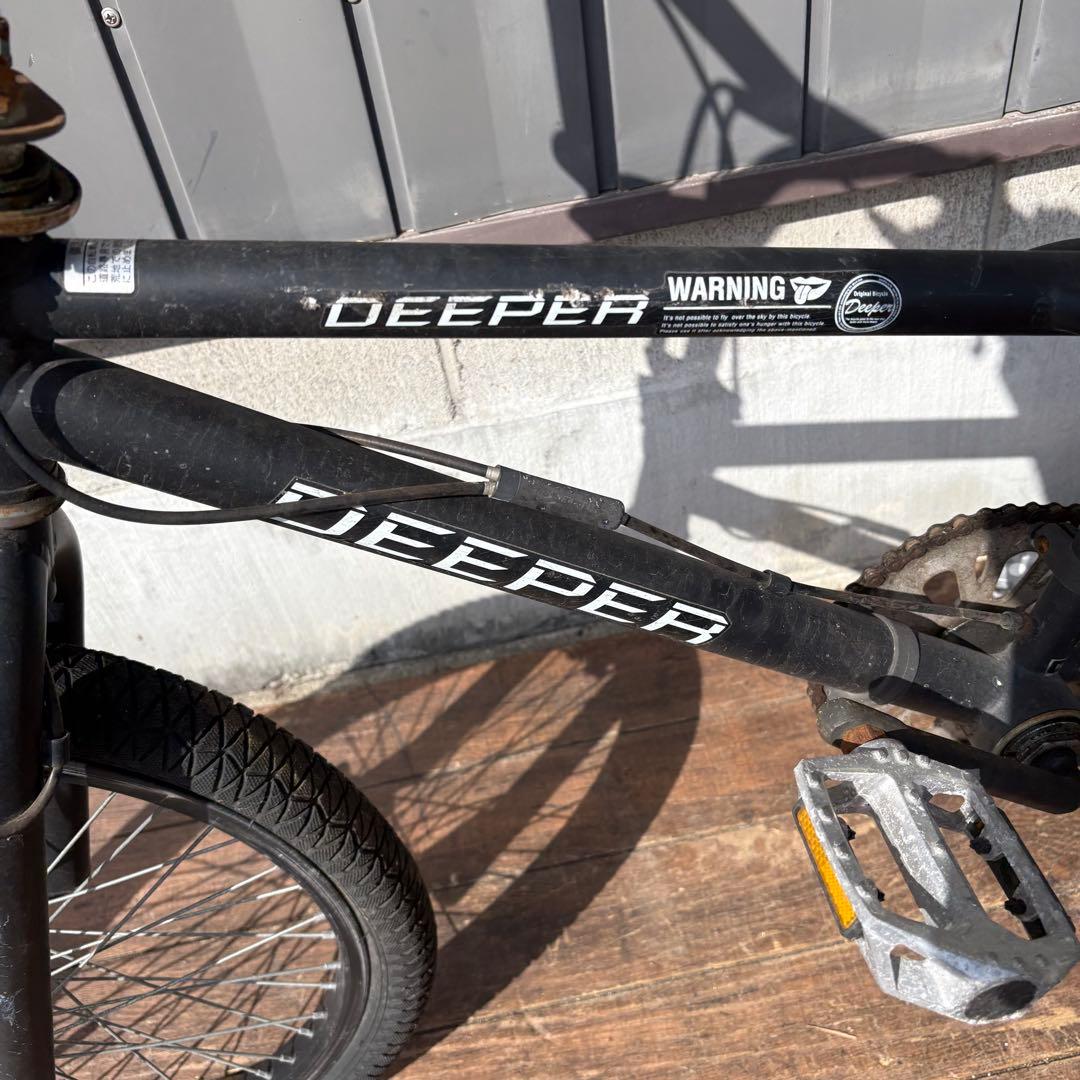 DEEPER BMX 20インチ 自転車 ブラック ジャンク扱い サドル破れ