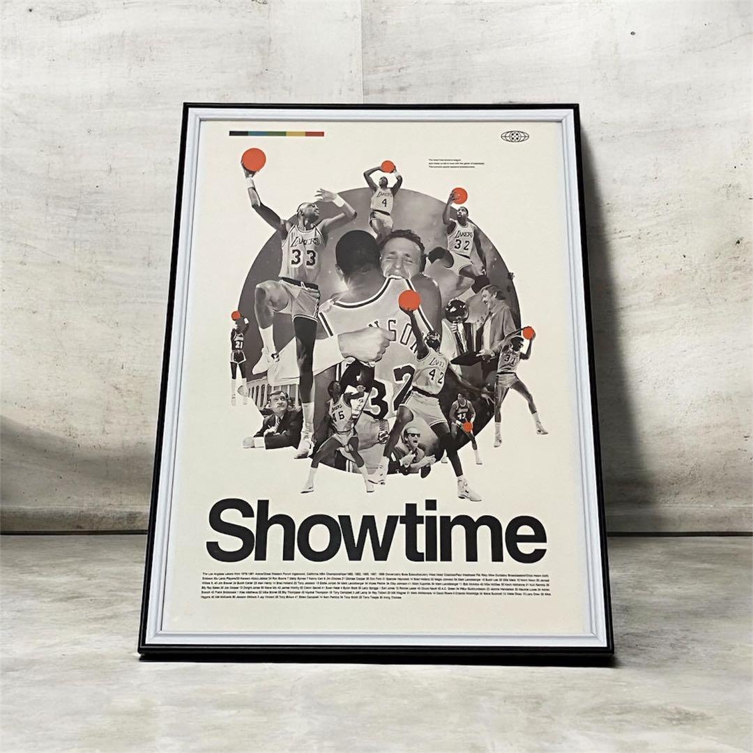 【額縁付き】NBA レイカーズ Showtime A2 ポスター オシャレ部屋