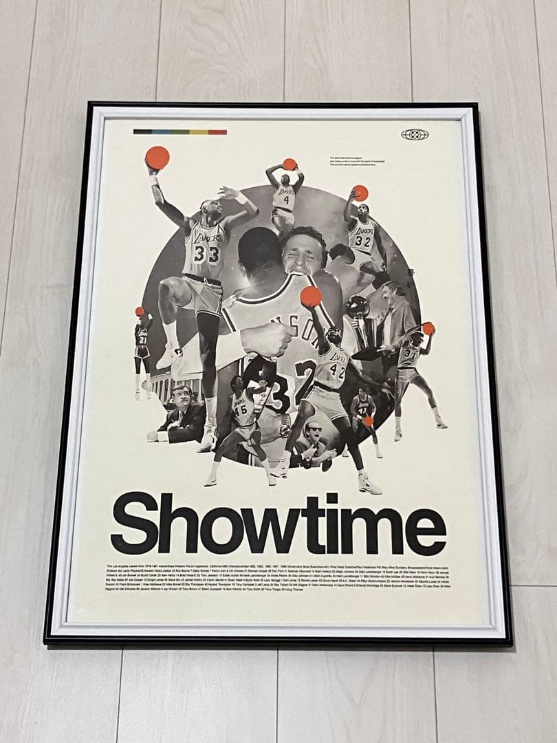 【額縁付き】NBA レイカーズ Showtime A2 ポスター オシャレ部屋