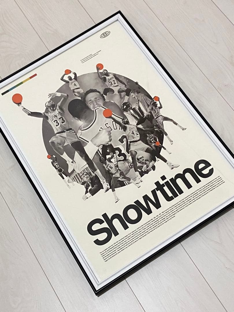 【額縁付き】NBA レイカーズ Showtime A2 ポスター オシャレ部屋