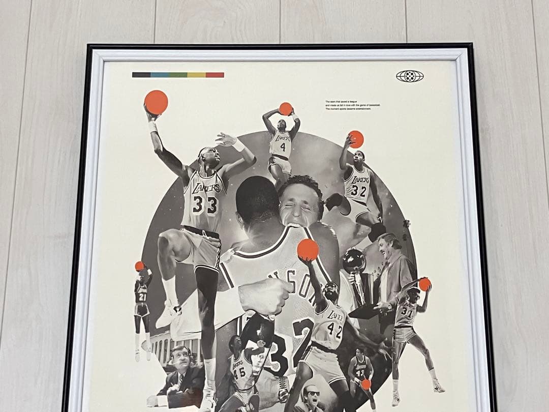 【額縁付き】NBA レイカーズ Showtime A2 ポスター オシャレ部屋