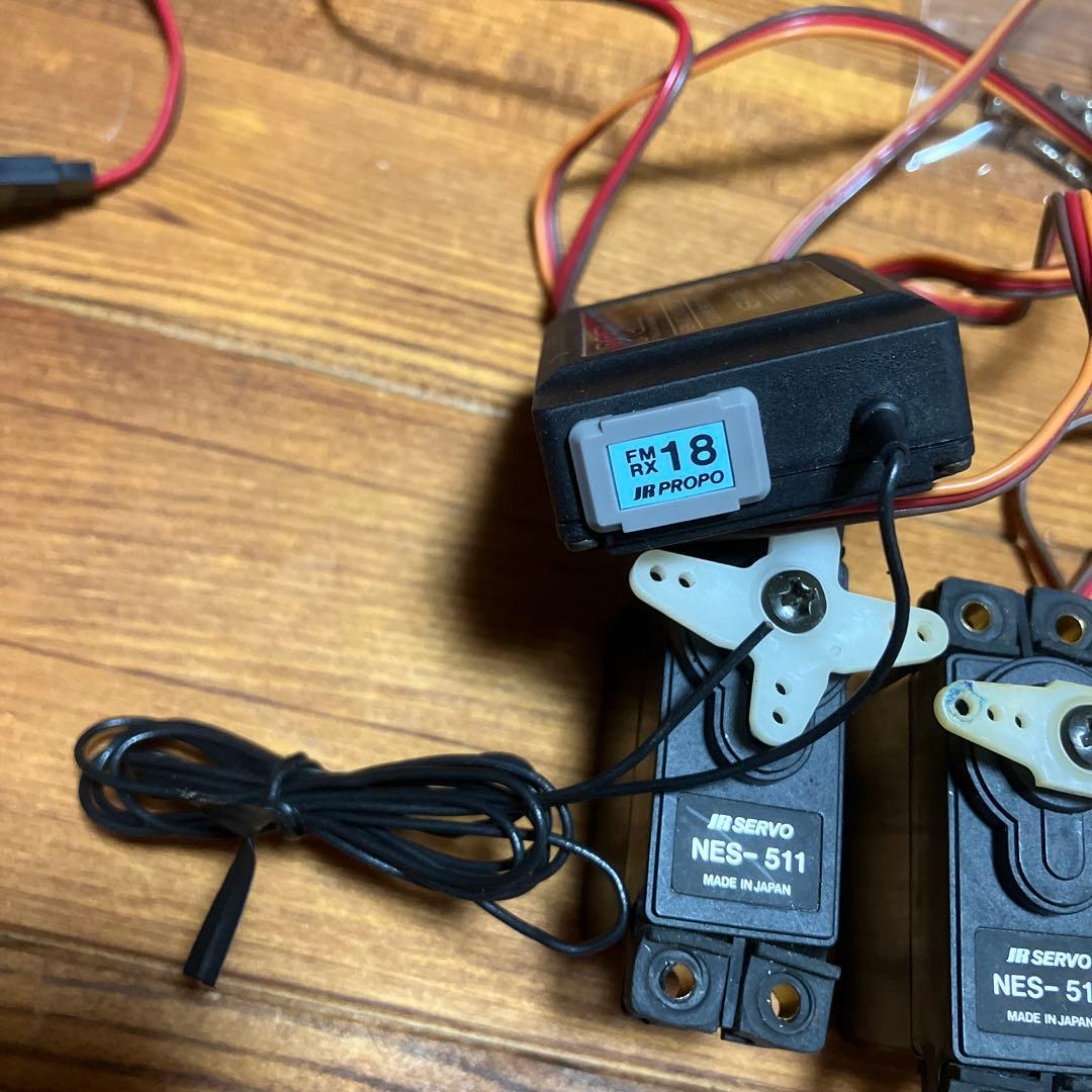 JRサーボNES-511 4個セット＆RX NER-649S 72MHz 18番