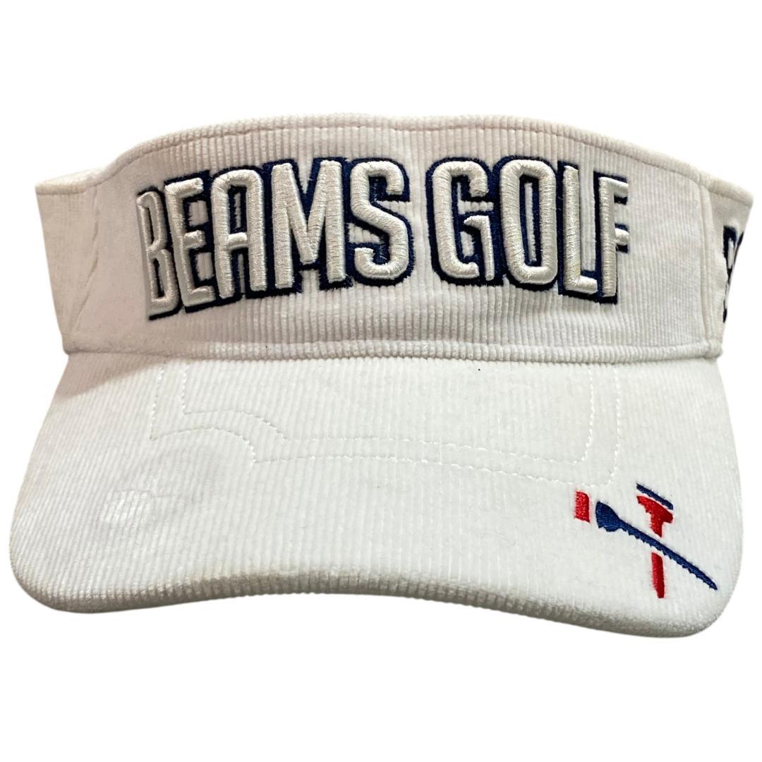 BEAMS GOLF ビームス ゴルフ コーデュロイ サンバイザー ホワイト