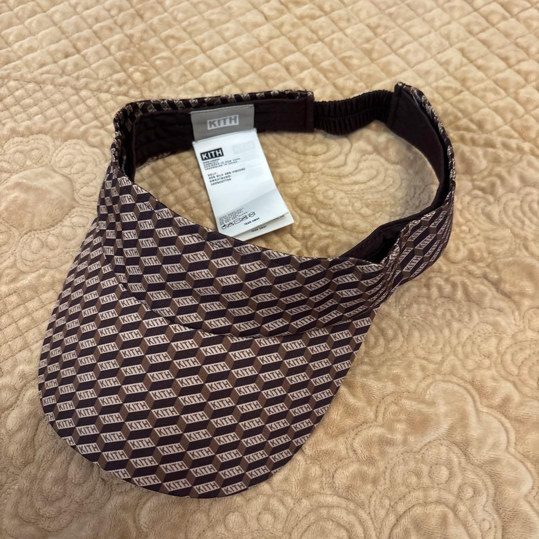 KITH バイザー ブラウン系 ロゴ入り