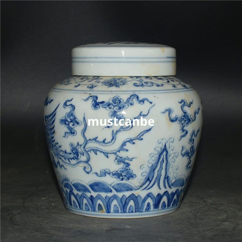 青花手画龍鳳薄胎天字壺 景徳鎮 陶磁器 装飾品 現代工芸品 美術品 置物