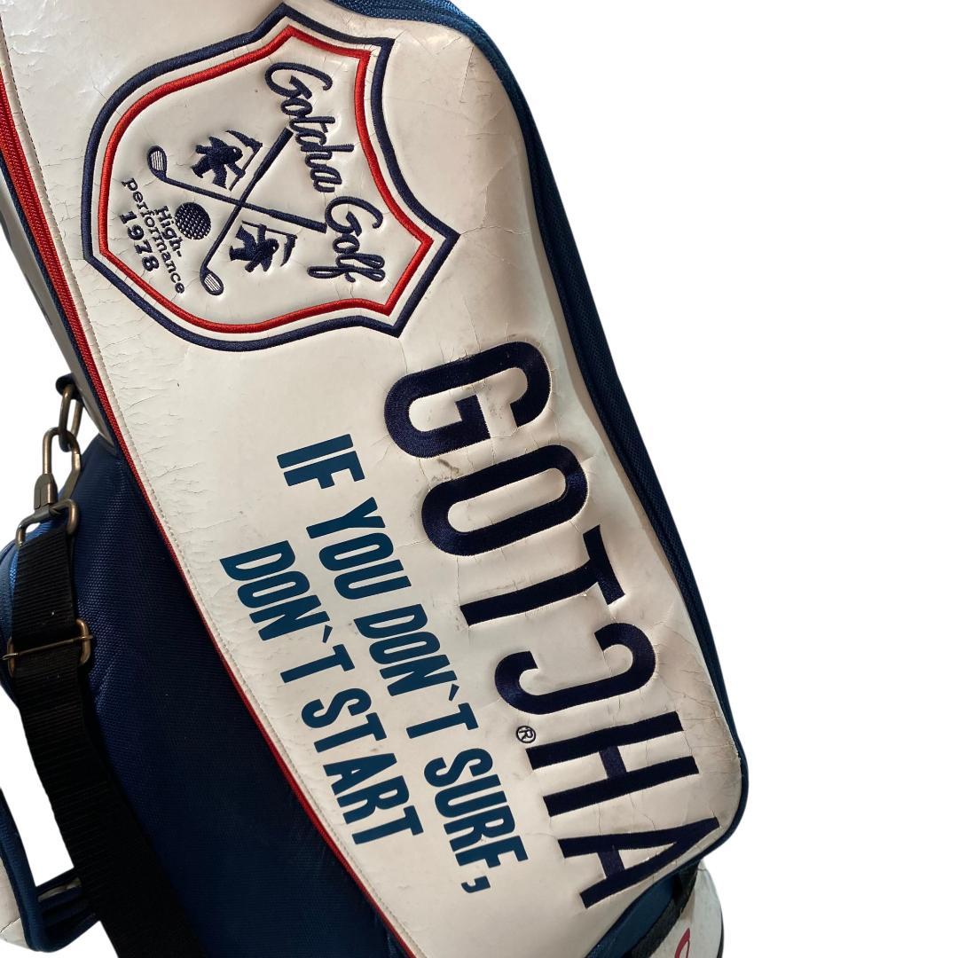 ガッチャゴルフ GOTCHA GOLF キャディバッグ ホワイト ネイビー