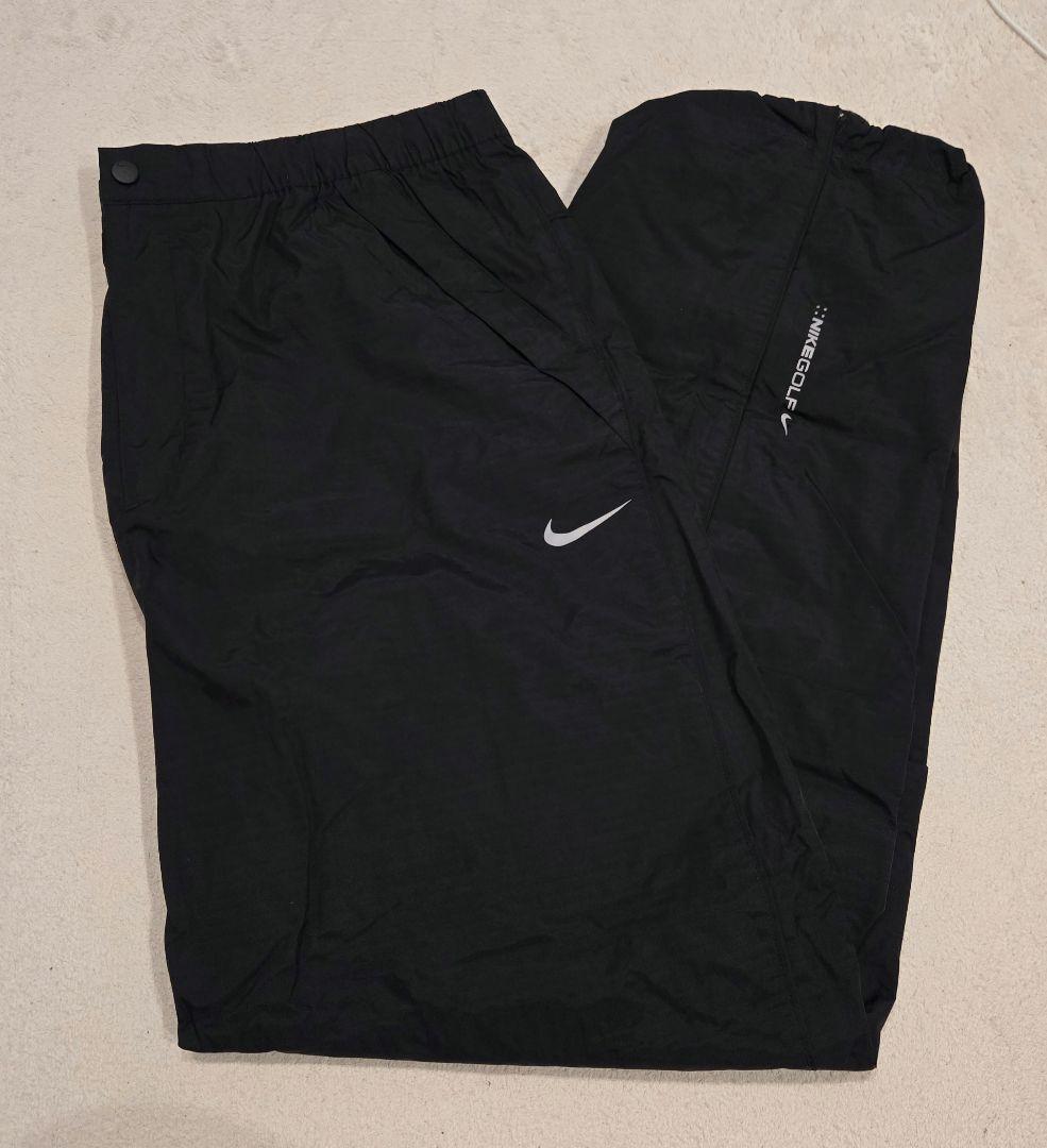 【美品】 NIKEGOLF レインウェアSTORM-FIT（Black/XXL）