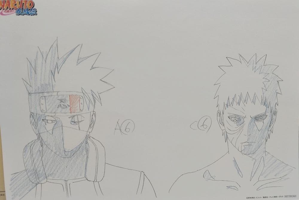 NARUTO疾風伝 複製原画 ジャンプフェスタ はたけカカシ&うちはオビト