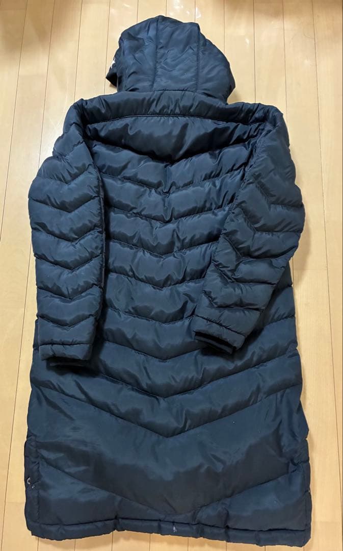 ATHLETA フード付き ブラックベンチコート M