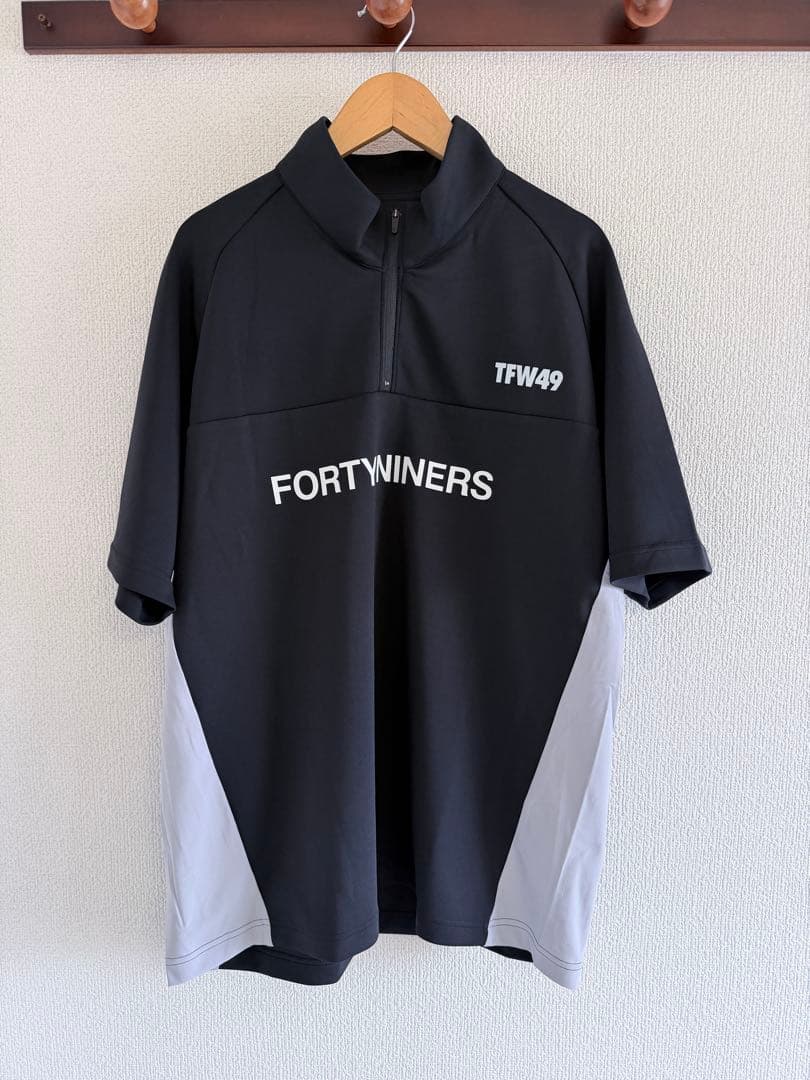 TFW49 HALF ZIP S/S MOCK NECK サイズL