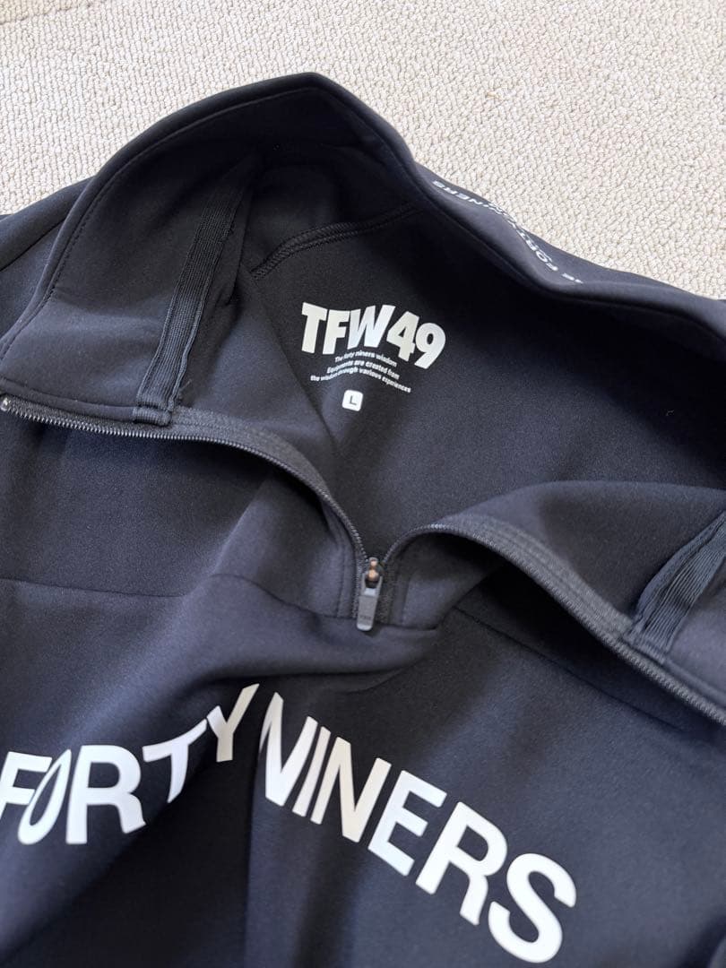 TFW49 HALF ZIP S/S MOCK NECK サイズL