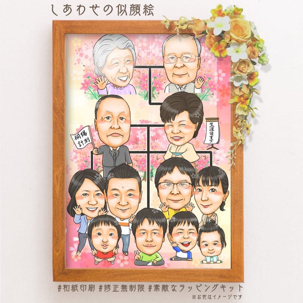 似顔絵特大パネル★サプライズ　結婚式　二次会　似顔絵　ウェルカムボード　お祝い