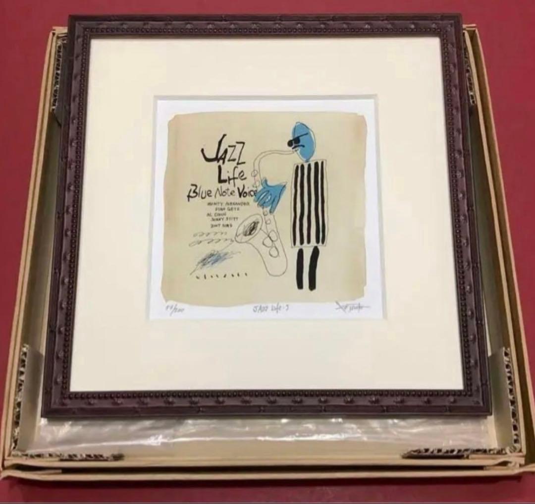 絵画・額縁・版画・津田耕・JAZZLife -Ⅰ・お洒落・美術品・インテリア