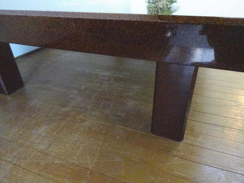 伝統工芸　輪島塗　座卓　梨地　蒔絵　扇　四君子図　展示美品