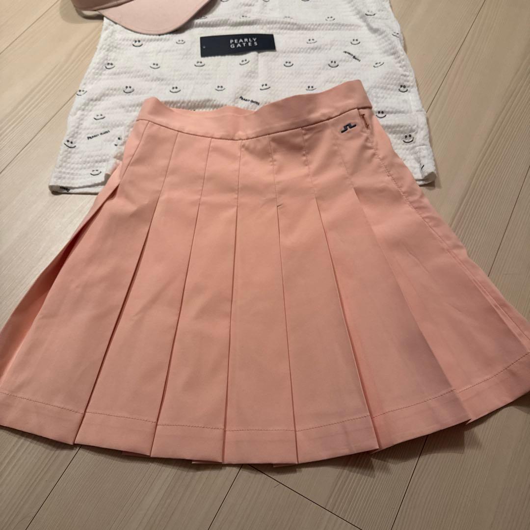 新品パーリーゲイツシャツ&j.lindebergスカート&サマンサタバサバイザー