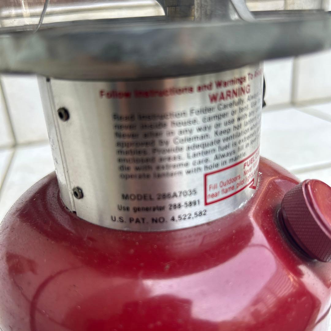 Coleman 調整可能ランタン 256A7035 希少な赤色