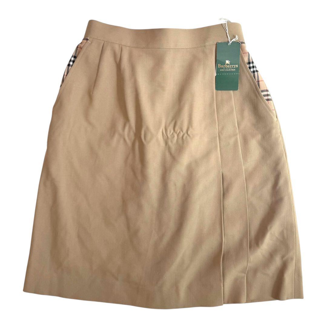 【新品タグ付き】Burberrys GOLF ウール100％ スカート ベージュ