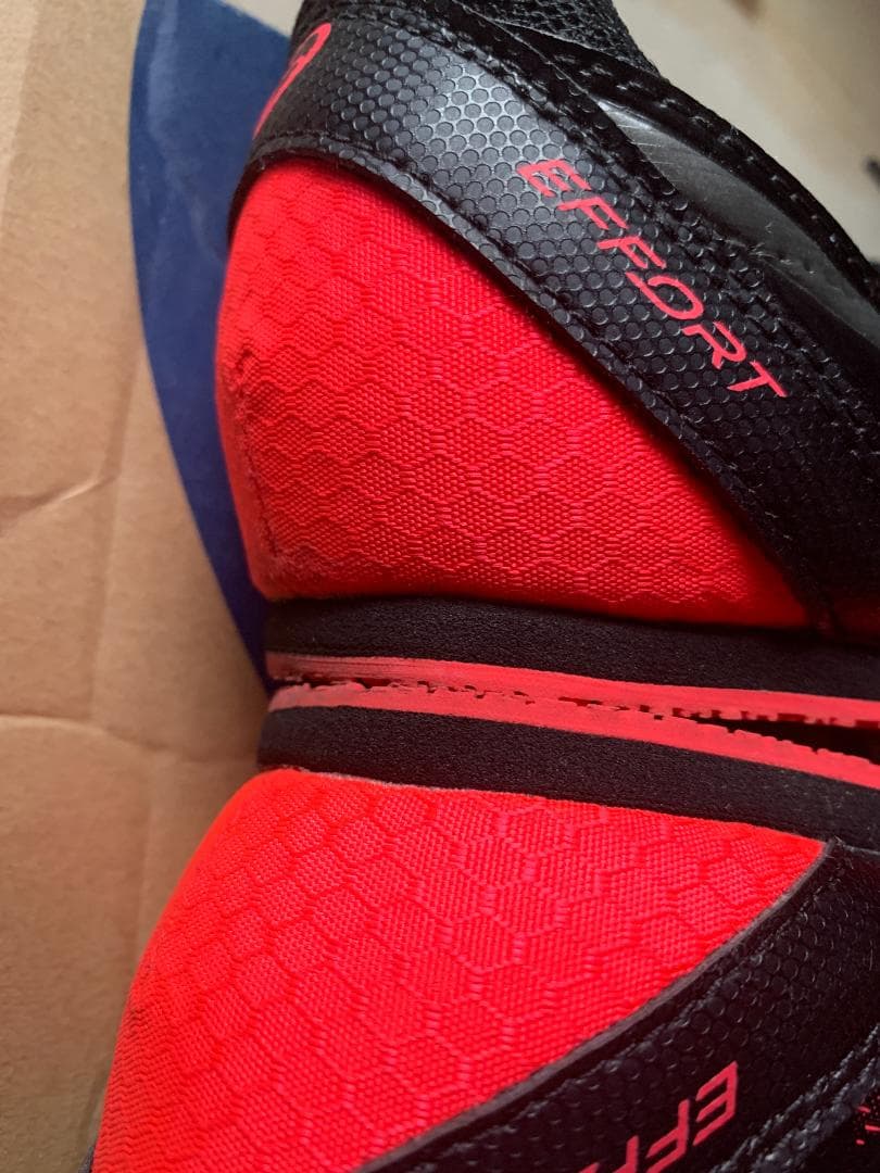 ASICS スパイクシューズ 黒/赤 EFFORT13
