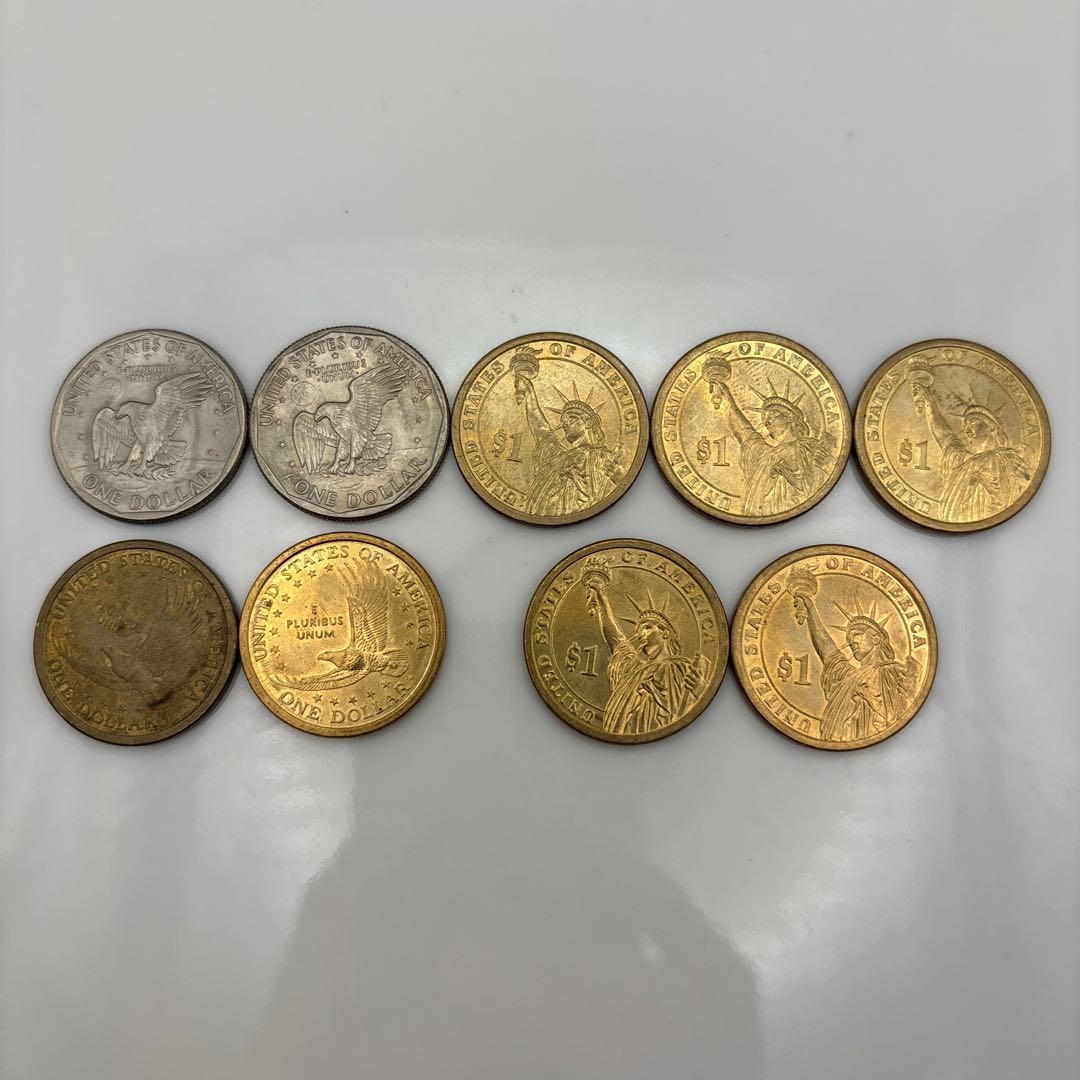 A-04古銭 アメリカ 1ドル硬貨 9枚 外国