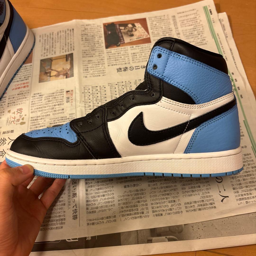 ナイキエアジョーダン1 OG \"University Blue/UNC Toe\"