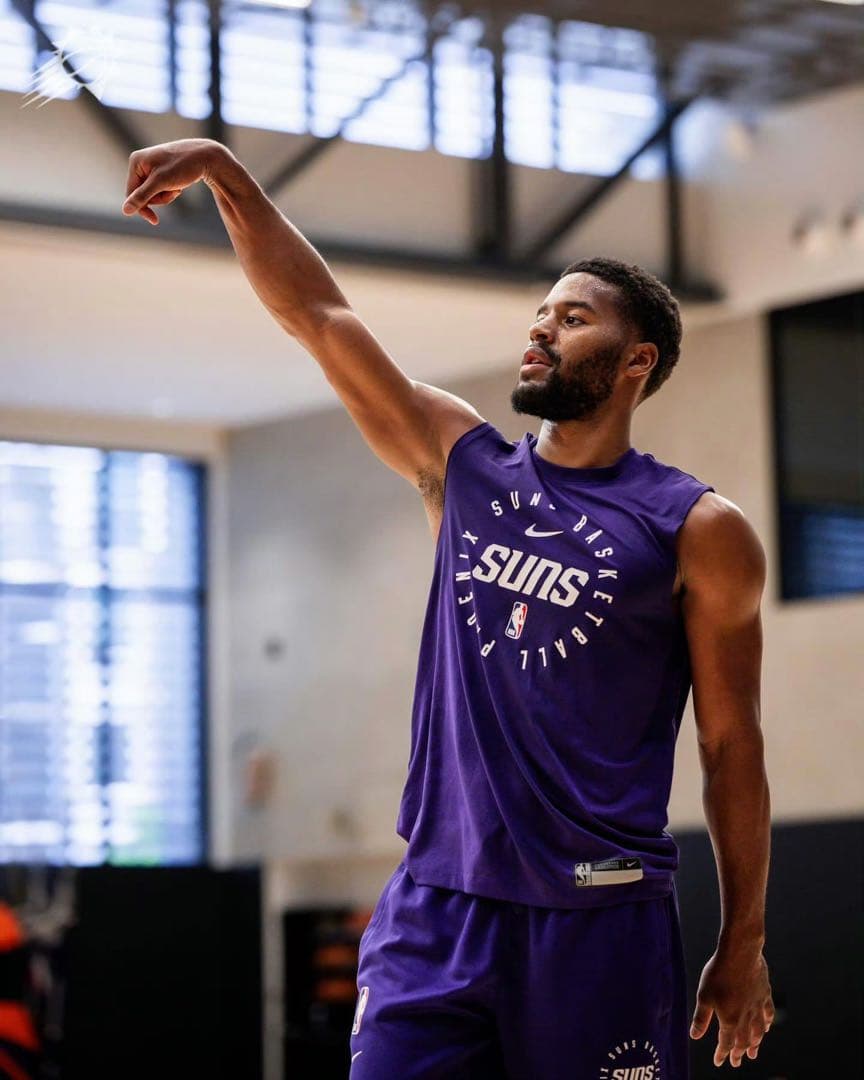 ナイキSunsサンズNBA25シーズン選手支給品プラクティスノースリーブMサイズ