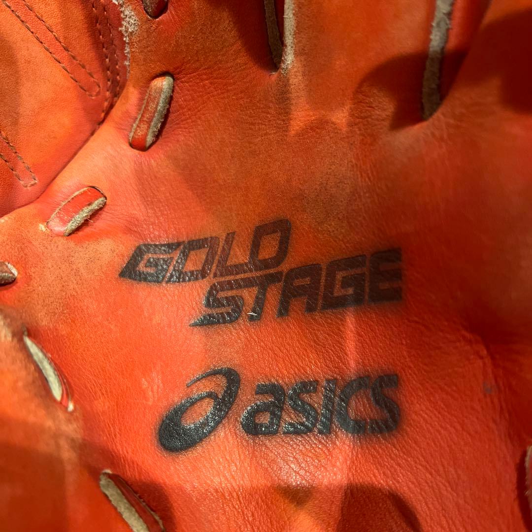 ★アシックスGOLD STAGE 軟式用 ジュニアグローブ 赤★