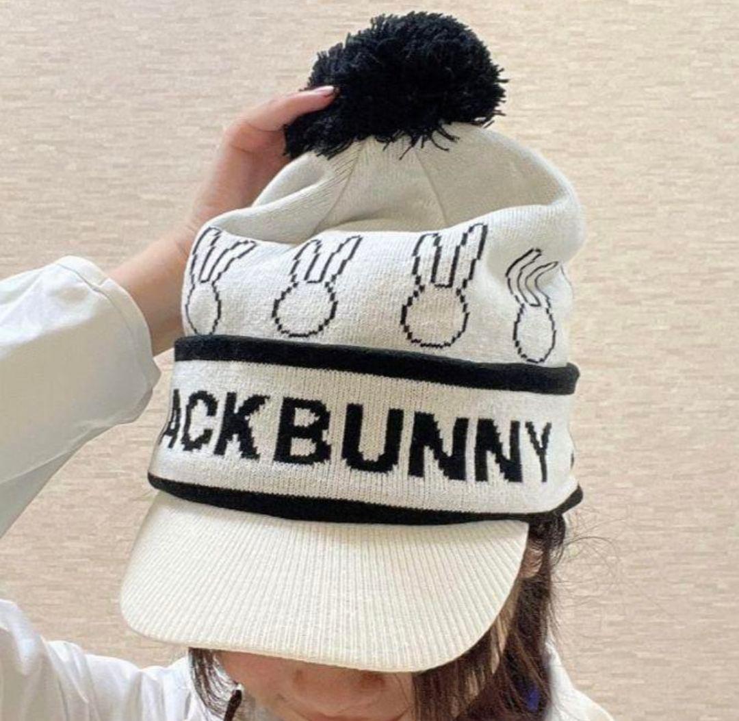 パーリーゲイツ　ジャックバニー　ニット帽　レディース　黒　新品