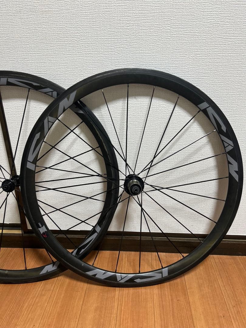 ICAN 「38Cカーボンホイール」　中古　クリアハゲあり