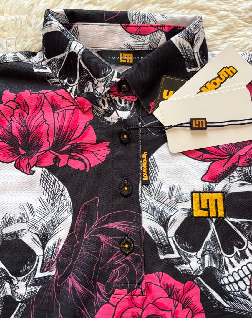 【新品タグ付】ラウドマウス Loudmouth スカル 薔薇 ゴルフウェアセット