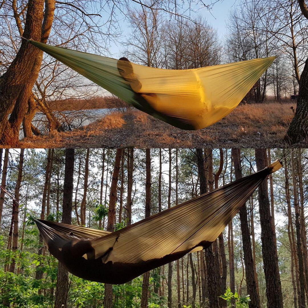超軽量150g！BUSHMEN ULTRALIGHT ハンモック ダークオリーブ
