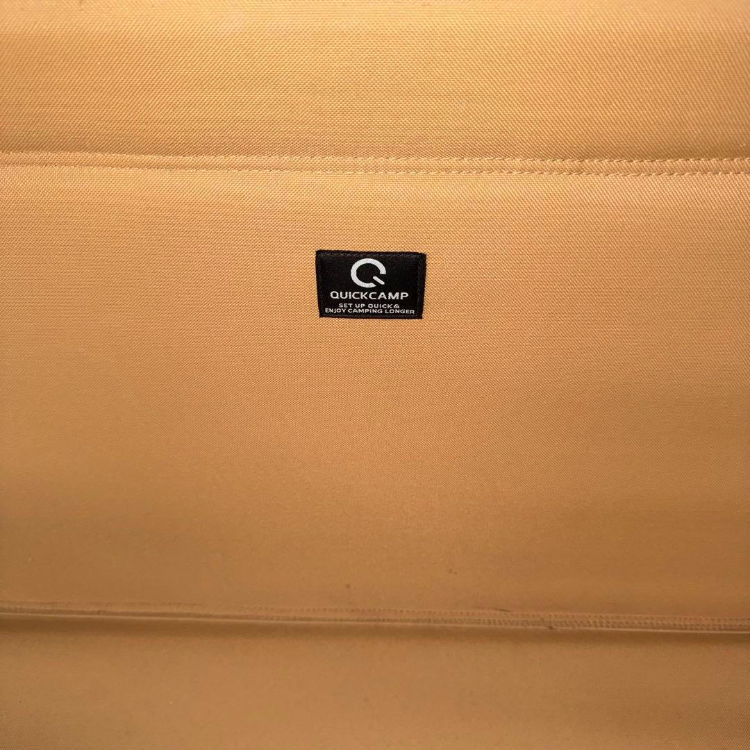 QUICKCAMP 折りたたみベンチ 木製アーム 2人掛け ベージュ