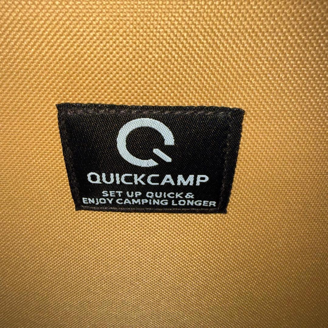 QUICKCAMP 折りたたみベンチ 木製アーム 2人掛け ベージュ