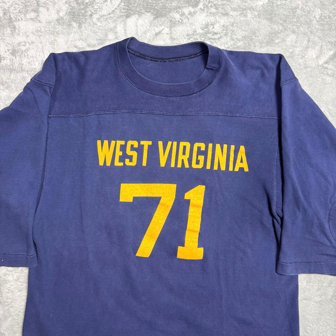 70s champion フットボールTシャツ NAVY USA製 ナンバリング