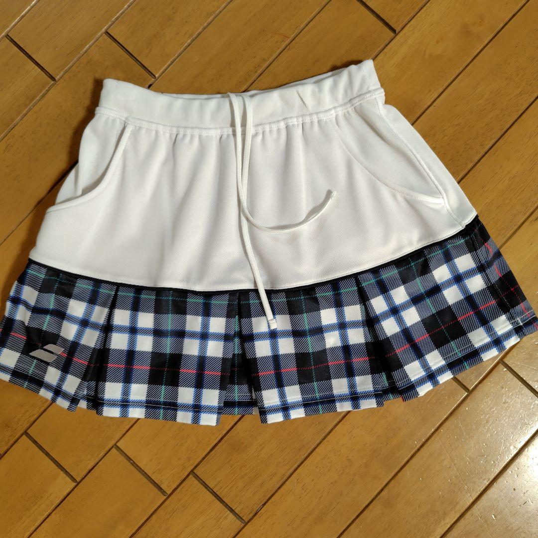 バボラレディースチェック柄テニスウェア セットアップ