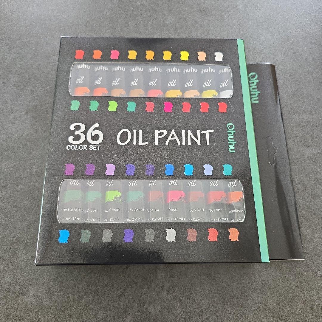 新品未使用！Ohuhu油絵具56点セット/36色/解説書「油絵の教科書」付き！