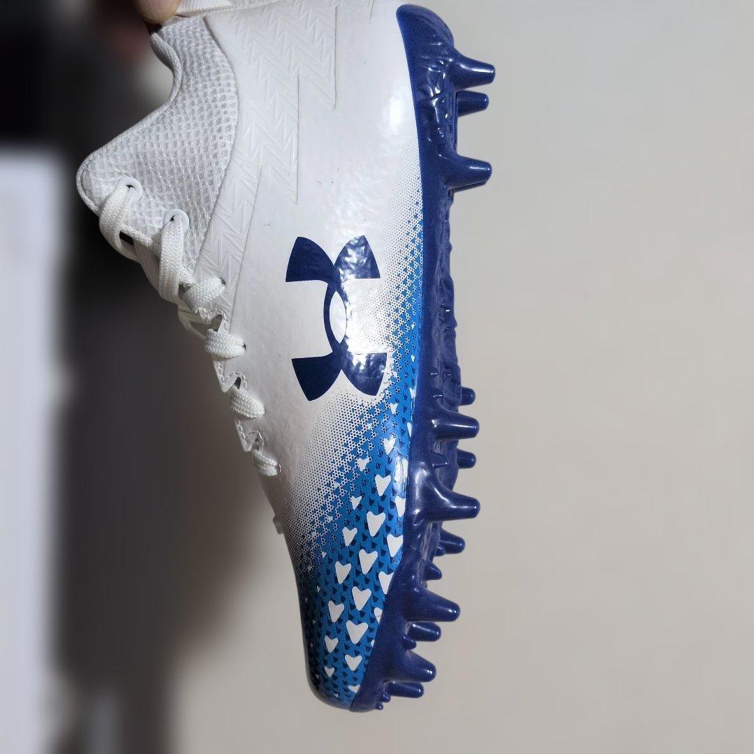 Under Armour サッカーシューズ 4Y ホワイト/ブルー