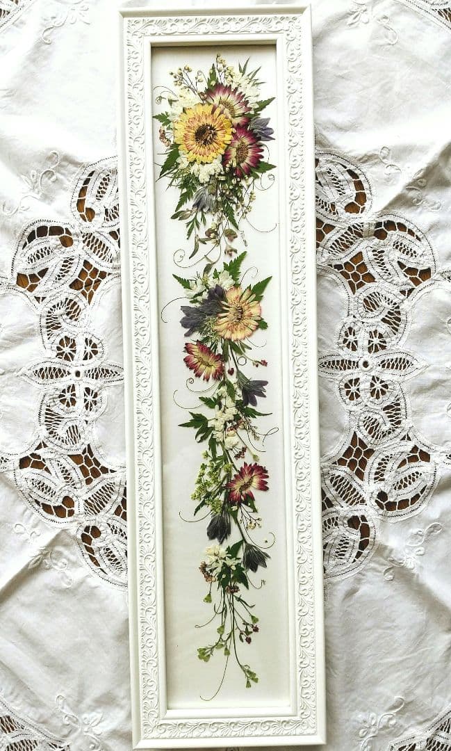 押し花アート❀花の舞❀押し花額 押し花絵画 アート ブーケ 額装 インテリア